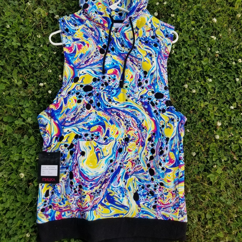 Mishka Oil Spill Sleeveless Hoodie